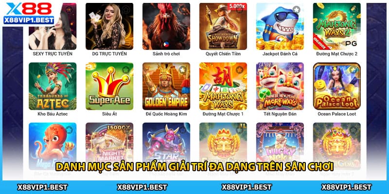 Danh mục sản phẩm giải trí đa dạng trên sân chơi